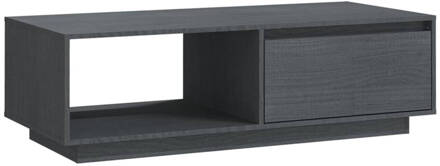 vidaXL Salontafel 110x50x33,5 cm massief grenenhout grijs