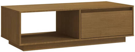 vidaXL Salontafel 110x50x33,5 cm massief grenenhout honingbruin