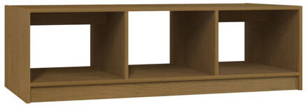 vidaXL Salontafel 110x50x34 cm massief grenenhout honingbruin