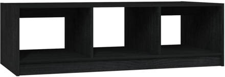 vidaXL Salontafel 110x50x34 cm massief grenenhout zwart