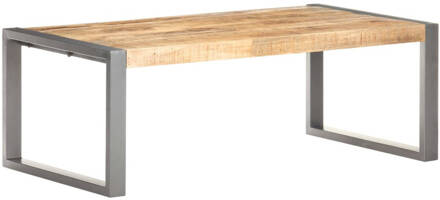 vidaXL Salontafel 110x60x40 cm ruw mangohout Grijs