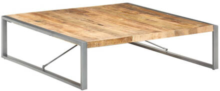 vidaXL Salontafel 140x140x40 cm ruw mangohout Bruin