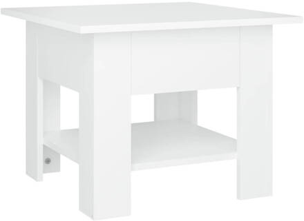 vidaXL Salontafel 55x55x42 cm spaanplaat wit