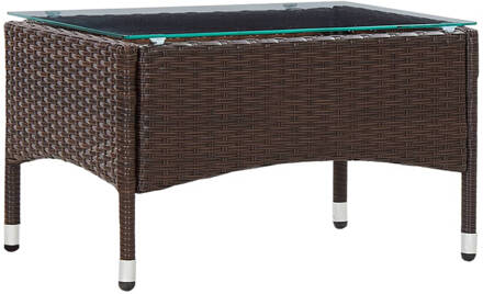 vidaXL Salontafel 60x40x36 cm poly rattan bruin