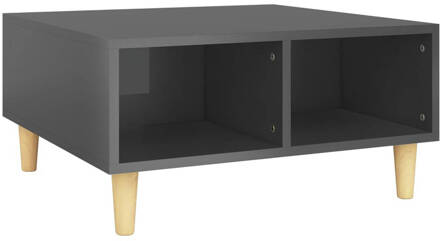 vidaXL Salontafel 60x60x30 cm spaanplaat hoogglans grijs