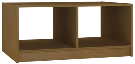 vidaXL Salontafel 75x50x33,5 cm massief grenenhout honingbruin