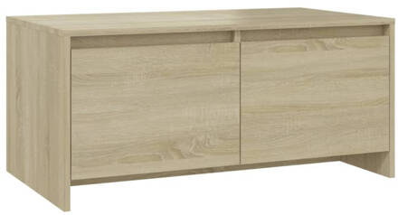 vidaXL Salontafel 90x50x41,5 cm spaanplaat sonoma eikenkleurig Beige