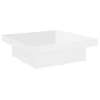 vidaXL Salontafel 90x90x28 cm spaanplaat hoogglans wit