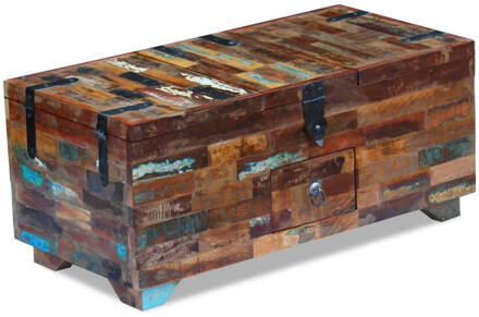 vidaXL Salontafel kist massief gerecycled hout 80x40x35 cm Bruin