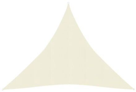vidaXL Schaduwdoek Driehoekig - 4 X 4 X 4 M - Crème - Hdpe - Uv-bestendig