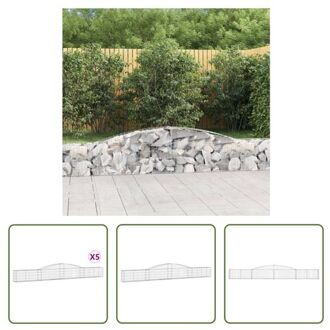 vidaXL Schanskorven - Gabion Muur 400x30x40/60cm - Geluidsisolerend Zilverkleurig