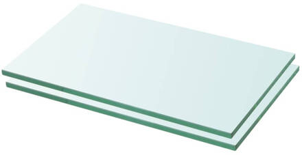 vidaXL Schappen 2 st 30x12 cm glas transparant