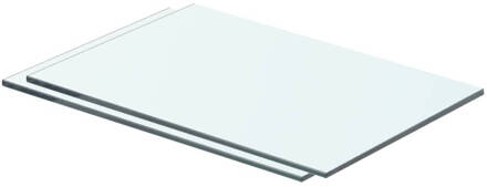 vidaXL Schappen 2 st 40x20 cm glas transparant