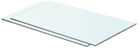 vidaXL Schappen 2 st 60x45 cm glas transparant