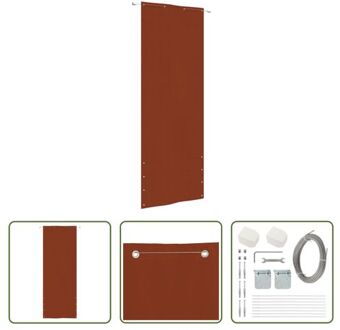 vidaXL Scherm Terracotta 80x240 cm - Waterbestendig - Uv-bescherming Bruin