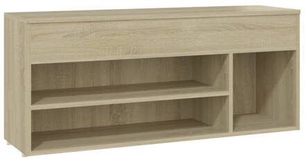 vidaXL Schoenbank 105x30x45 cm spaanplaat sonoma eikenkleurig Bruin