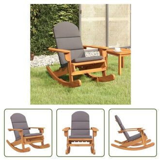 vidaXL Schommelstoel Adirondack - Massief acaciahout - 75 x 105 x 90 cm - Comfortabele zitervaring - Schommel Bruin