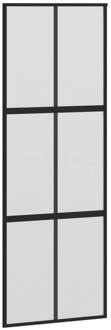 vidaXL Schuifdeur 90x205 cm gehard glas en aluminium zwart