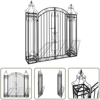 vidaXL Smeedijzeren Tuinpoort - 122 x 20.5 x 134 cm - Robuust - Roestbestendig