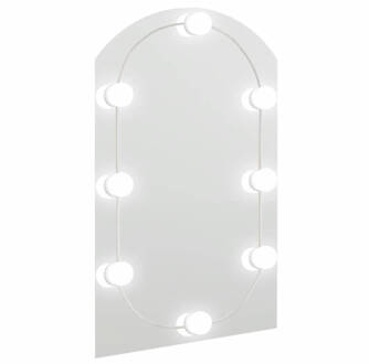 vidaXL Spiegel met LED-verlichting boog 60x40 cm glas Zilver