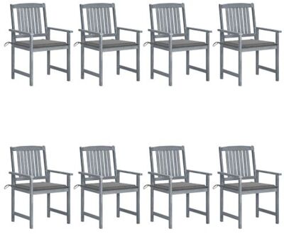 vidaXL Stoelenset Greywash - Houten Buitenstoelen - 61 x 57 x 92 cm - Massief acaciahout Grijs