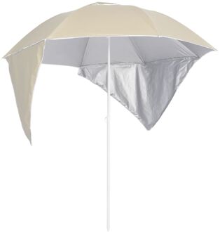 vidaXL Strandparasol met zijwanden 215 cm zandkleurig Geel