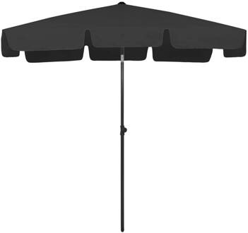 vidaXL Strandparasol - Zwart Polyester - 200x125 cm - UV-bestendig