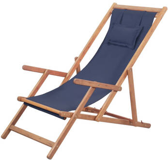 vidaXL Strandstoel Blauw