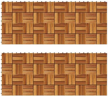 vidaXL Terrastegels 30 x 30 cm Acacia set van 20 Bruin