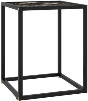 vidaXL Theetafel marble black 40 x 40 x 50 cm Zwart