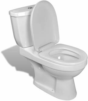 vidaXL Toilet met stortbak (wit)