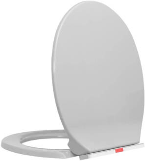 vidaXL Toiletbril Soft-close En Quick-release Ovaal Lichtgrijs