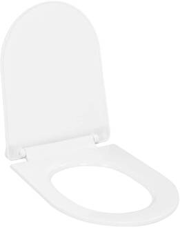 vidaXL Toiletbril soft-close met quick-release ontwerp wit