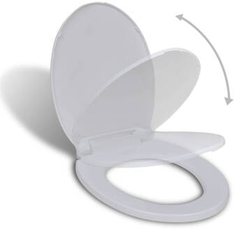 vidaXL Toiletbril Soft-close Wit Ovaal