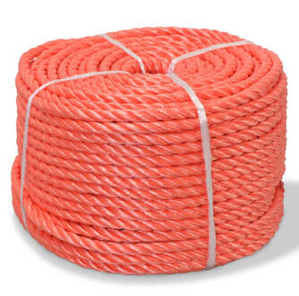 vidaXL Touw gedraaid 10 mm 250 m polypropyleen oranje