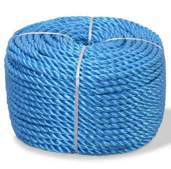 vidaXL Touw gedraaid 16 mm 100 m polypropyleen blauw