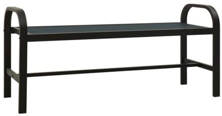 vidaXL Tuinbank 124,5 cm staal en HKC zwart