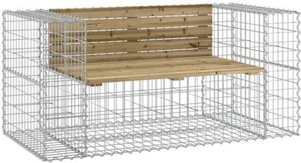 vidaXL Tuinbank schanskorfontwerp 143x71x65,5 cm geïmpregneerd hout Bruin