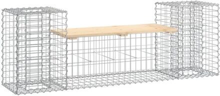 vidaXL Tuinbank schanskorfontwerp 183x41x60,5 cm massief grenenhout Bruin