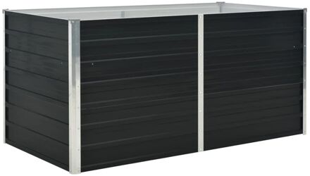 vidaXL Tuinbed verhoogd 160x80x77 cm gegalvaniseerd staal antraciet Grijs