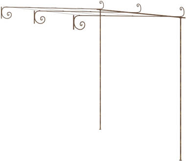 vidaXL Tuinboog 3 x 3 x 2.5 m Bruin