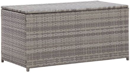 vidaXL Tuinbox 100x50x50 cm poly rattan grijs