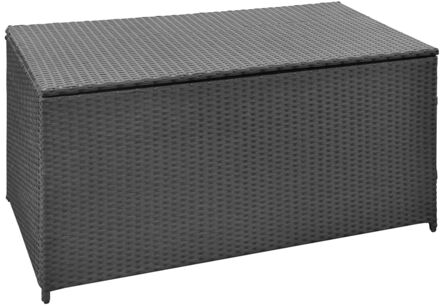 vidaXL Tuinbox 120x50x60 cm poly rattan zwart