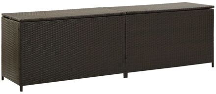 vidaXL Tuinbox 200x50x60 cm poly rattan bruin