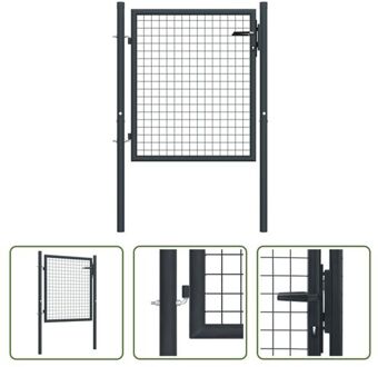 vidaXL Tuinhek - Gegalvaniseerd Staal - 100 x 125 cm - Antraciet