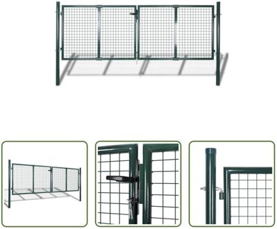 vidaXL Tuinhek Staal - 306 x 125 cm - Corrosiebestendig