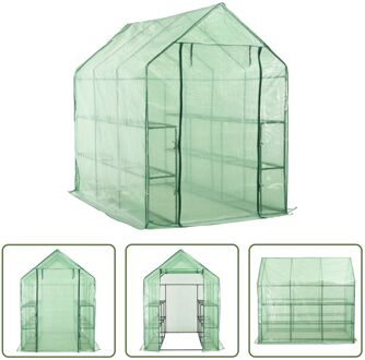 vidaXL Tuinkas - Compacte Inloopkas - 143x214x196 cm - Groen