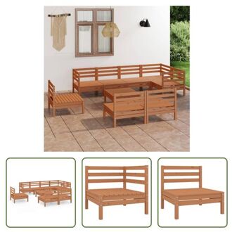 vidaXL Tuinmeubelset - Grenenhout - Honingbruin - Modulair- 63.5 x 63.5 x 62.5 cm (L x B x H) - 63.5 x 63.5 x