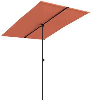 vidaXL Tuinparasol met aluminium paal 2x1,5 m terracotta Oranje