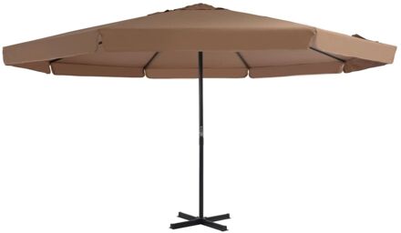 vidaXL Tuinparasol met aluminium paal 500 cm taupe Bruin